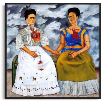 Tableau sur commande inspiré de Frida Kahlo - Les Deux Fridas